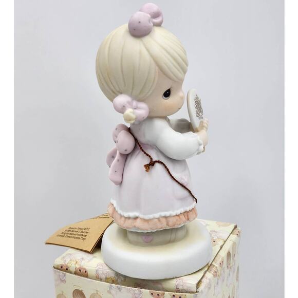 Precious Moments Figurine I'm A Precious Moments Fan 1990 Limited Box Tags - Picture 4 of 10